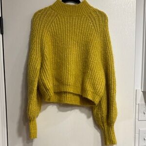 Zara Mustard Knit Turtleneck Sweater